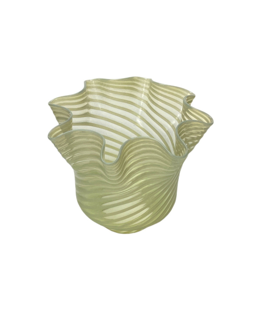 Vaseline Stripped Gas Shade with 57mm Fitter Neck A Touch of Vintage